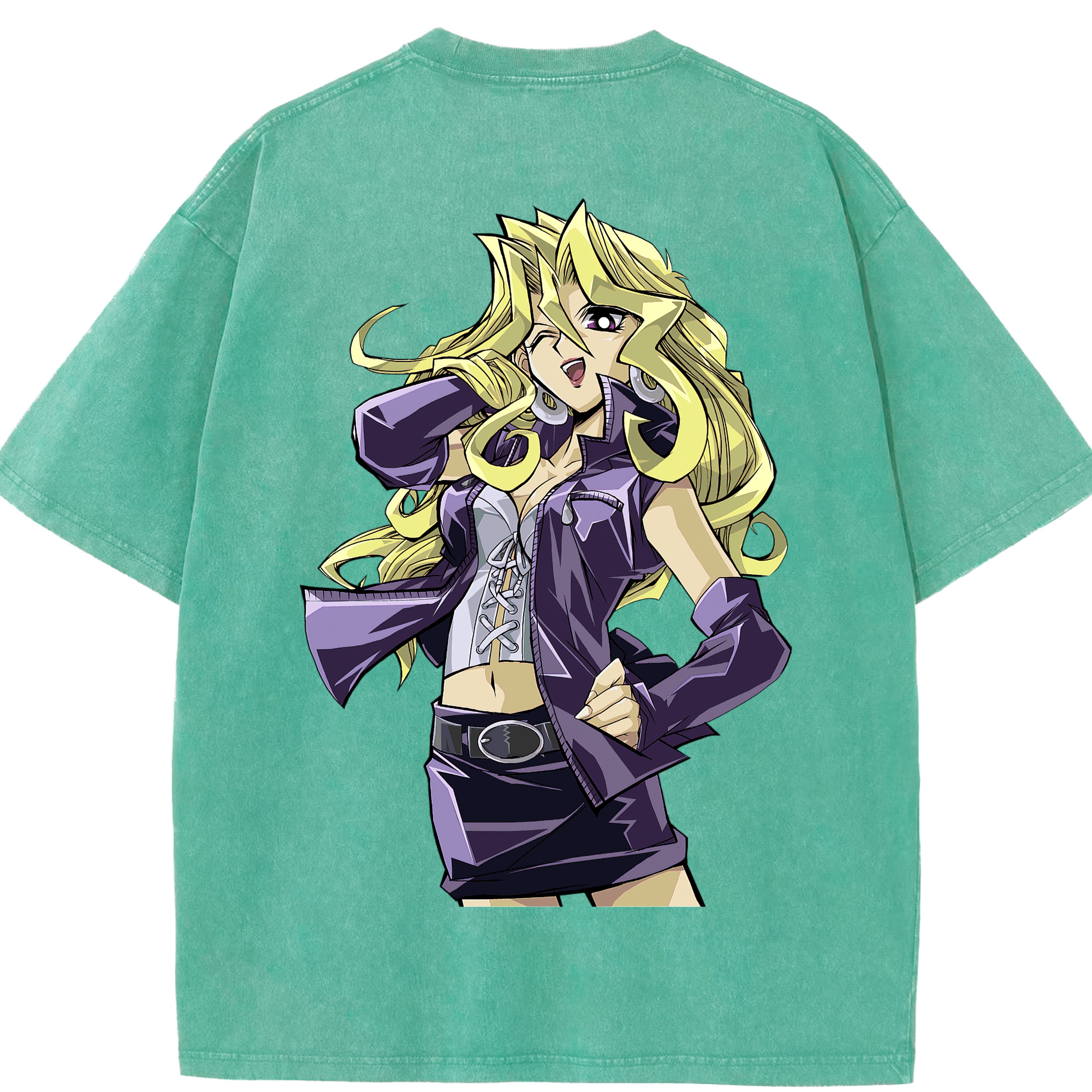 （画像用） 遊☆戯☆王 Yu-Gi-Oh! 綿100% ヴィンテージ風 半袖Tシャツ（背面プリント）